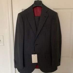 SuitSupply Lazio Grey Stripe Suit - NWT 100% Wool
